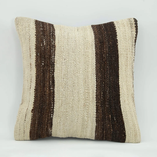 August Grove Emel Beige Oriental Wool Decorative Cushion Cover