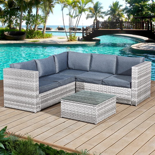 Danali 5 Seater Rattan Corner Sofa Set