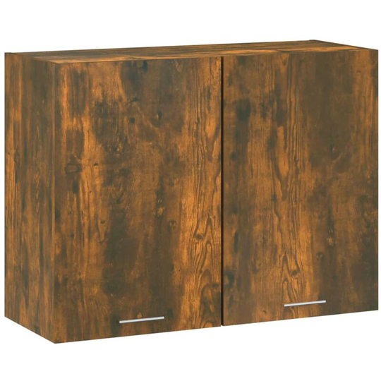 Hanging Cabinet Smoked Oak 80x31x60 cm Engineered Wood Vidaxl Brown