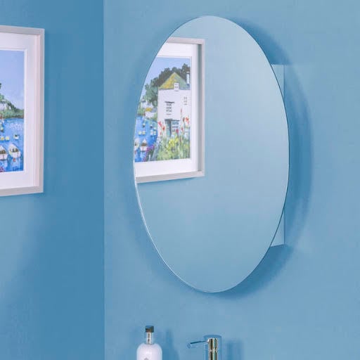 Croydex Tay Single Oval Door Stainless Steel Mirror Cabinet 650 x 450mm - WC870105