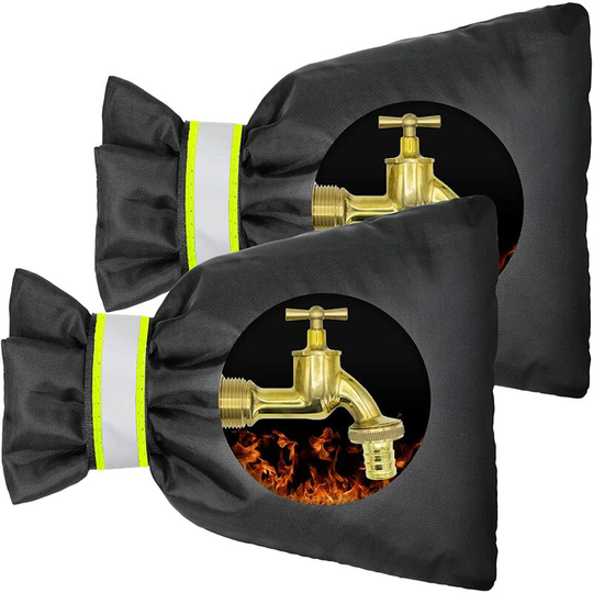 2 Pack Outdoor Faucet Covers for Winter 9' h x 7' w, Outdoor Garden Faucet Socks for Freeze Protection, Reusable Waterproof Insulated Faucet Cover