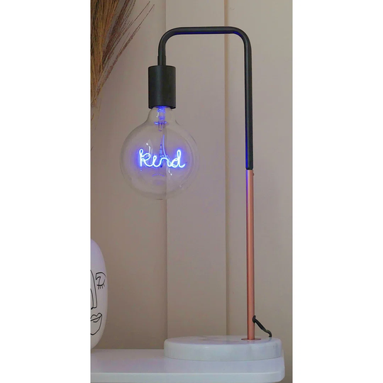 Stonegate 51Cm Black/Copper Desk Lamp Set with Outlet