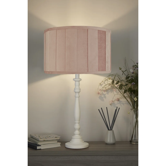 22Cm H Velvet Drum Lamp Shade ( Clip On )
