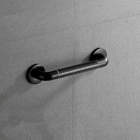 Toilet Grab Bar Wall Handle SUS304 inox Bath Handle Towel Holder - 400mm (black)