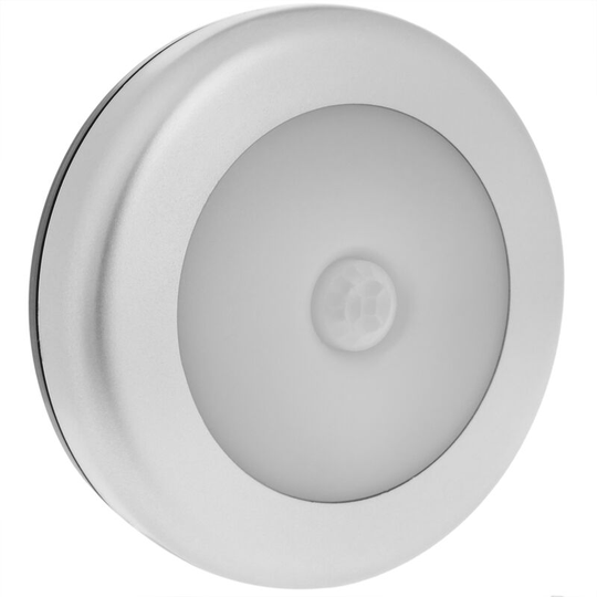 Round led light with motion sensor and induction light for doors and cabinet interiors - Bematik