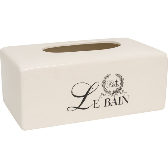White porcelain made le Bain Paris decorated W23xDP13xH9,5 cm sized towel rack case