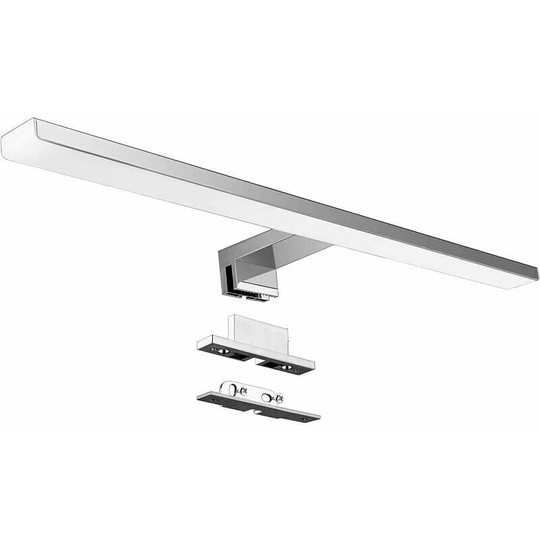 Led mirror lamp, bathroom mirror lamp 0w 820lm 60cm neutral white 4000k, IP44 230V, 3 in led wloop in steel combined with chrome-nickel, product