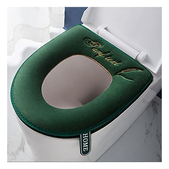 2 Pack Thicker Soft Toilet Seat Covers Toilet Seat Covers Toilet Seat Cover Soft Thick Cushion Washable Fits All Oval Toilet Seats,Green