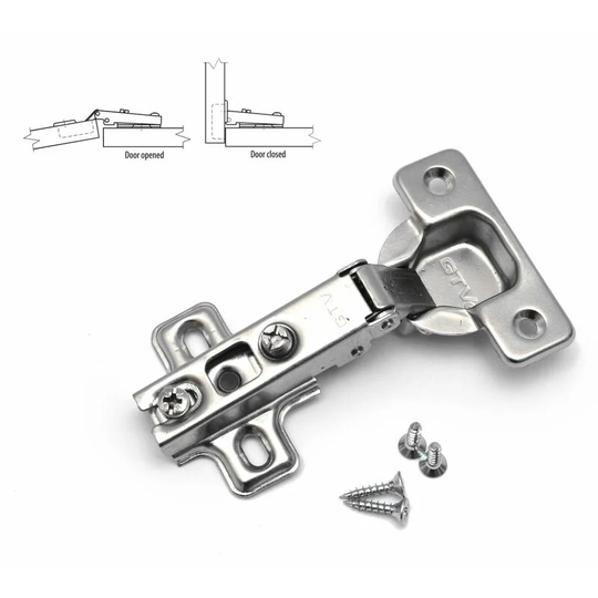 Full Overlay Kitchen Cabinet Door Hinge 35mm with Screws - Pack of 10