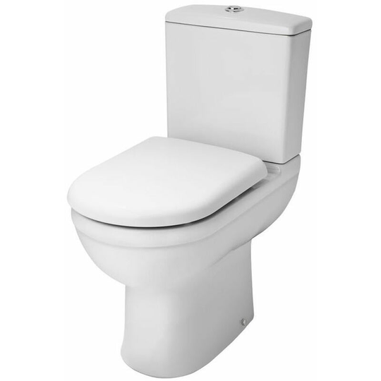 Nuie - Ivo Comfort Close Coupled Toilet Push Button Cistern - Thermoplastic Soft Close Seat