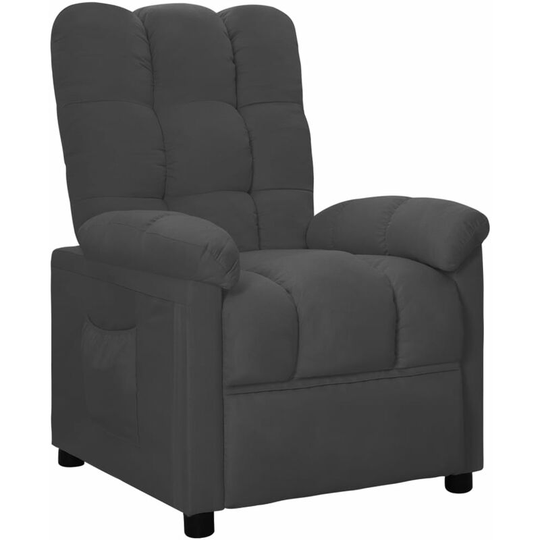 Recliner Chair Dark Grey Fabric vidaXL - Grey