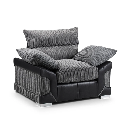 Coomes Sofa Black/Grey Armchair