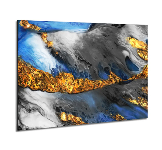Oil Flow Of Colours Metal Print
