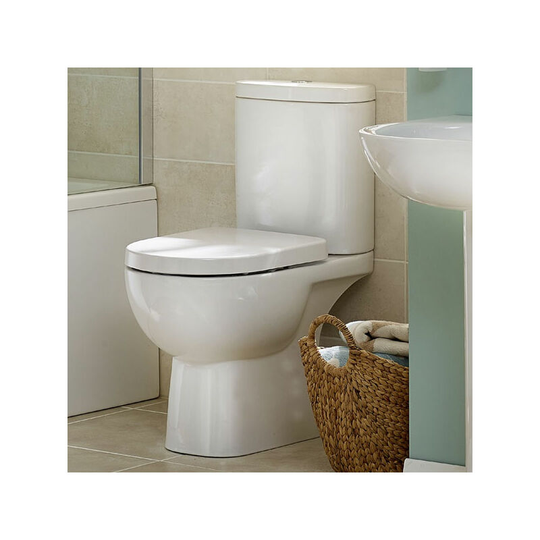 Duchy - Lily Close Coupled Toilet with Push Button Cistern - Soft Close Seat