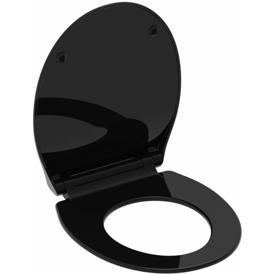 Toilet Seat slim black Duroplast schütte - Black