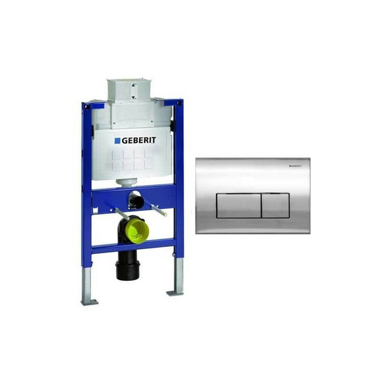 Geberit - Duofix 0.82m wc Toilet Frame UP320 Kappa Cistern + KAPPA50 Matt Chrome