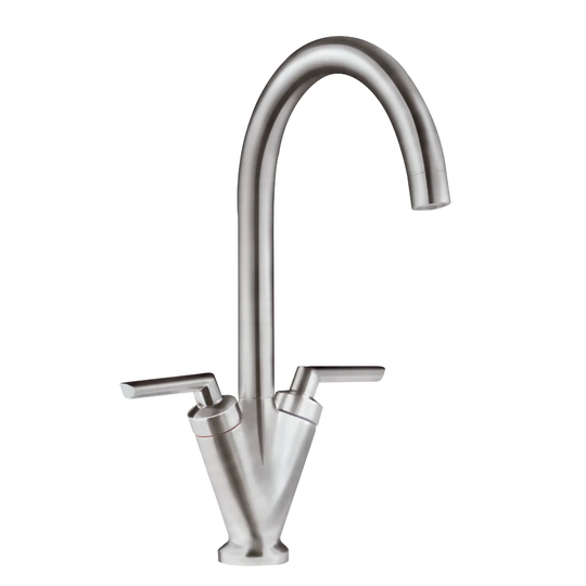 Omusee Metering Twin Lever Monobloc Kitchen Tap