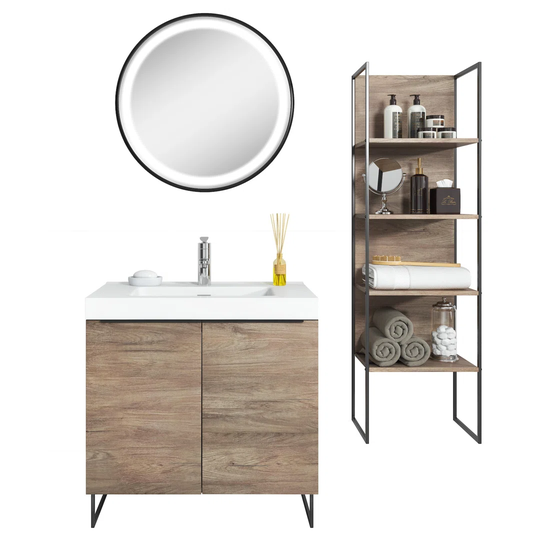 Monastiri 800mm Vanity and Mirror Set