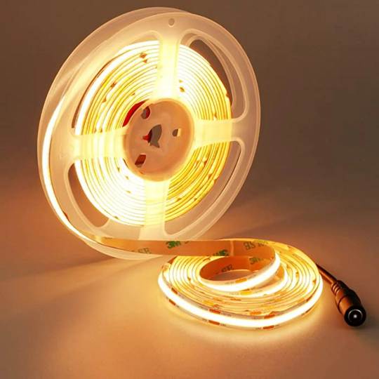 Airiana 12V COB LED Strip Lights With 300 Leds/M, 10W/M, 1100Lm/M, CRI 90-92, 5M Roll, 3000K