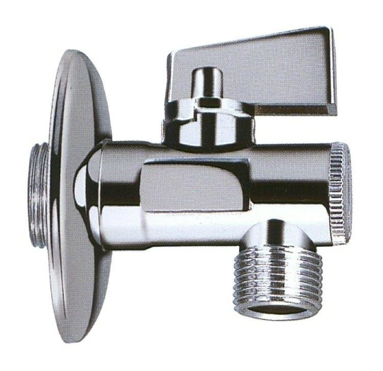 Chrome Water Isolating Ball Valve 1/2 x 3/4 BSP Lever Taps Plumbing