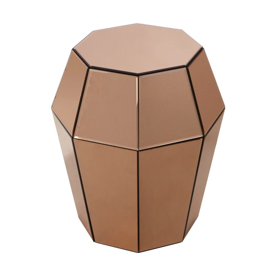 Amaud Rose Gold Finish Side Table