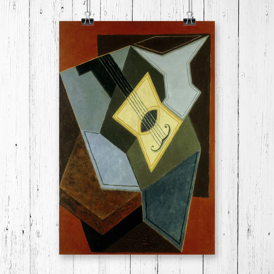 Guitar -3' by Juan Gris Graphic Art