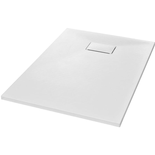 Shower Base Tray SMC White 100x70 cm vidaXL - White