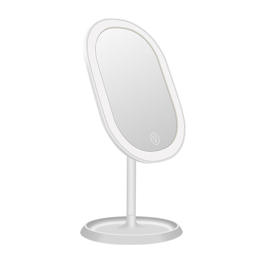 Einemgeld - led Lighted Vanity Makeup Mirror, Rechargeable - Cordless Illuminated Cosmetic Mirror with 3 Dimmable Light Settings, Dual Magnification