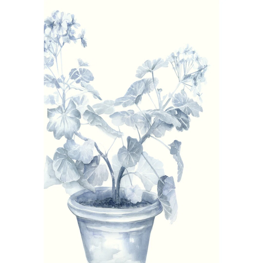 Blue Geranium I by Megan Meagher - Wrapped Canvas Graphic Art