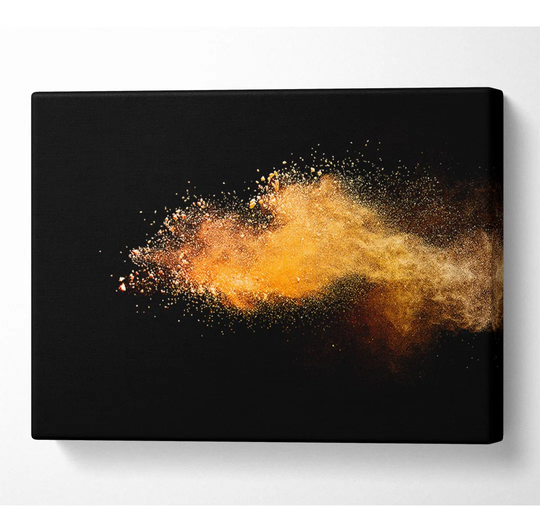 Orange Powder Airborn - Wrapped Canvas Photograph