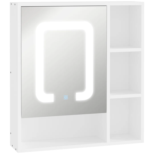 Nuccio 60cm x 65cm Surface Mount Mirror Cabinet with LED Lighting