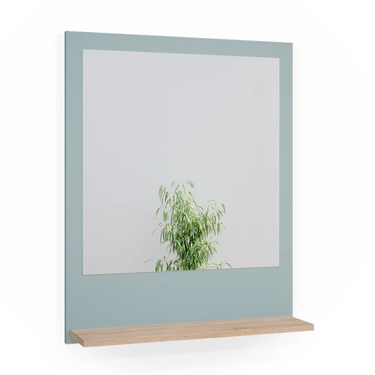 Ciro Wood Framed Wall Mounted Bathroom Mirror in Blue
