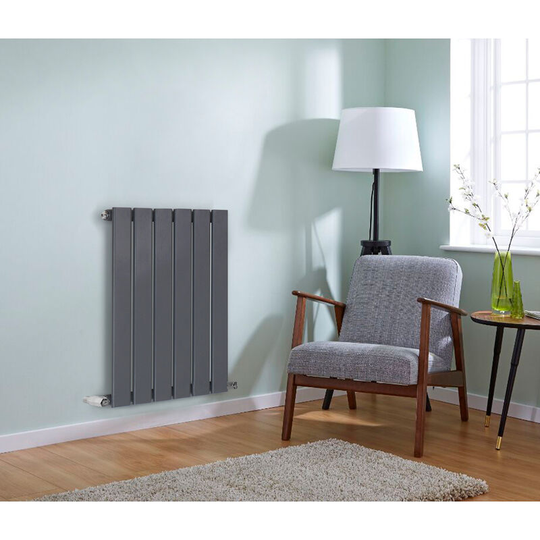 NRG - Anthracite Flat Panel Radiator Designer Column Bathroom Central Heating Single 600x408mm