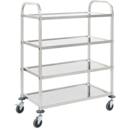 Keziah Kitchen Trolley by Symple Stuff Silver