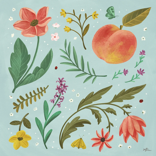 Spring Botanical II by Janelle Penner - Wrapped Canvas Painting