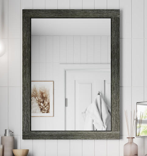 Artis Charcoal Grey 600 x 800mm Framed Bathroom Mirror