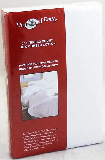 200 Thread Count Mercerised Combed Cotton Flat Sheet