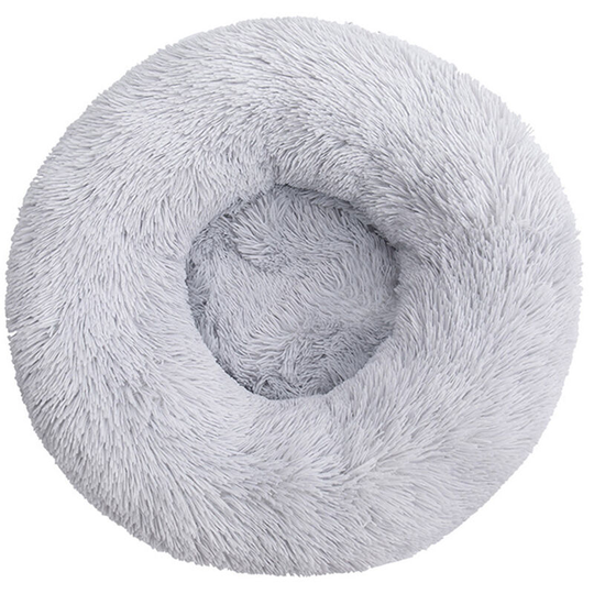 Fluffy Luxe Pet Bed for Dogs Cats, Anti-Slip Waterproof Base Machine Washable Durable Dog and Cat Cushion Bed(Grey,24in),Grey,grey-60cm