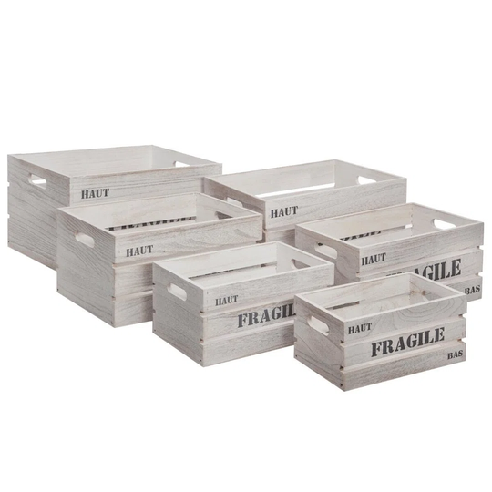 Wood 6 PieceOrganiser Box Set