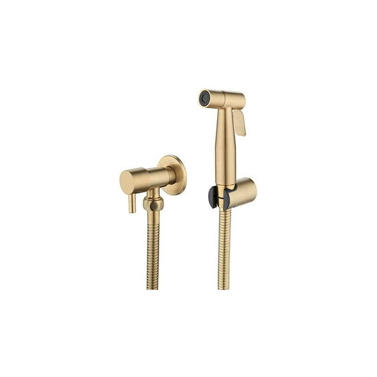 Groofoo - Stainless Steel Toilet Bidet Sprayer, Bidet Sprayer Kit, Faucet Sprayer Shattaf Toilet Sprayer (Gold)