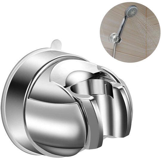 Shower Head Holder with Adhesive Tape and Adjustable Vacuum Suction Cup Shower Head Wall Mount Holder for Hand Held Shower Head and Bidet Sprayer