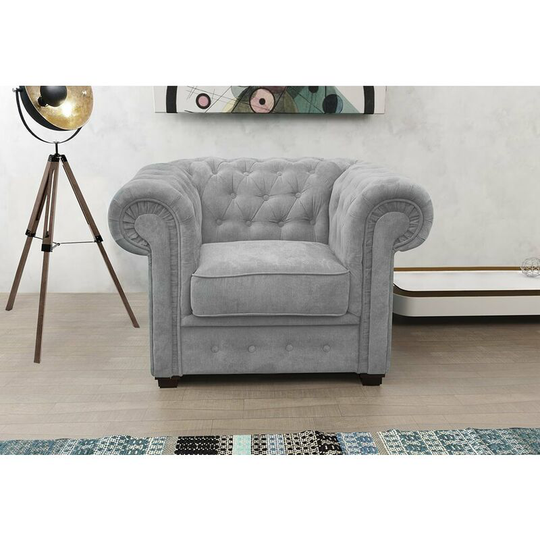 Regal Chesterfield Armchair Silver - Silver