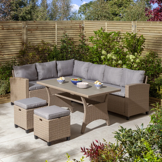 Aylesbury 6 Seater Dining Set with Cushions