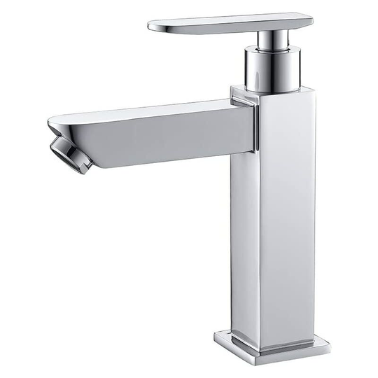 Sink Faucet Cold Water Only Durable Metal Bathroom Faucet Hand Wash Faucet Ceramic Cartridge Aerator Removable Convenient to Clean or Replace Modern