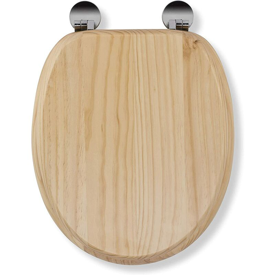 Flexi-Fix Davos Top & Bottom Fix Toilet Seat, Blonded Pine - Croydex