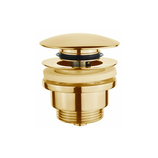 Tycner - Gold Colour Finished Click-Clack Bathroom Drain Waste Button Universal Type
