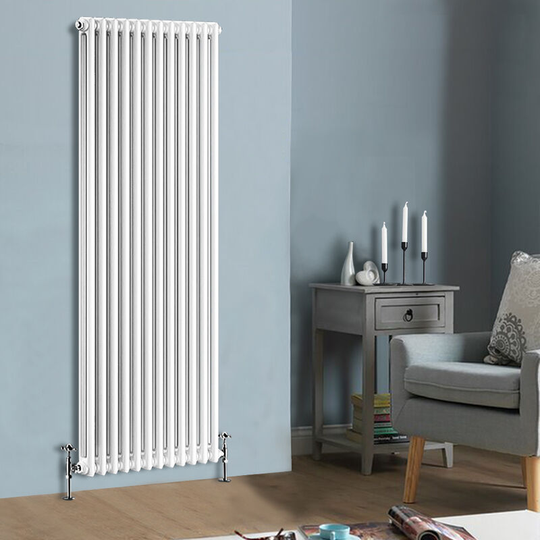 NRG - Traditional Cast Iron Style Radiator Central Heating Rads White Vertical 2 Column 1800x560 mm
