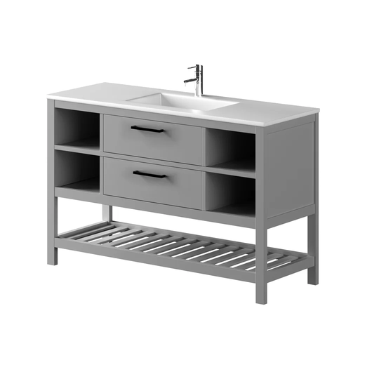 Amazonia Solid Pine 1200mm Free-standing Single Vanity Unit