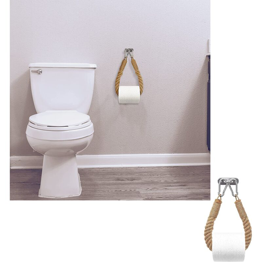 2 Pieces Toilet Paper Holder, Hemp Rope Towel Rack Bathroom and Kitchen Toilet Paper Holder Toilet Paper Holder (Yellow)