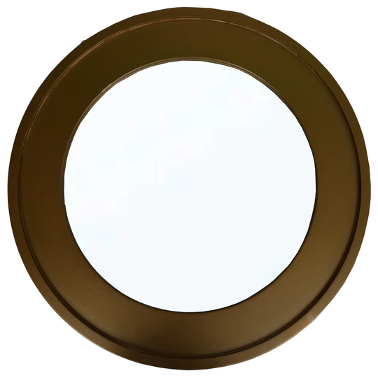 Tehama Round Metal Framed Wall Mounted Accent Mirror in Gold
